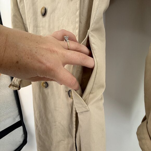 Banana Republic early 2000s Timeless trench coat with belt Womens Size Large - Picture 6 of 15
